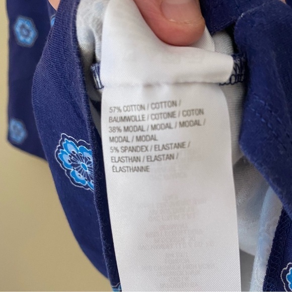 C. Wonder Blue Medallion Long Sleeve Top M - Picture 6 of 6